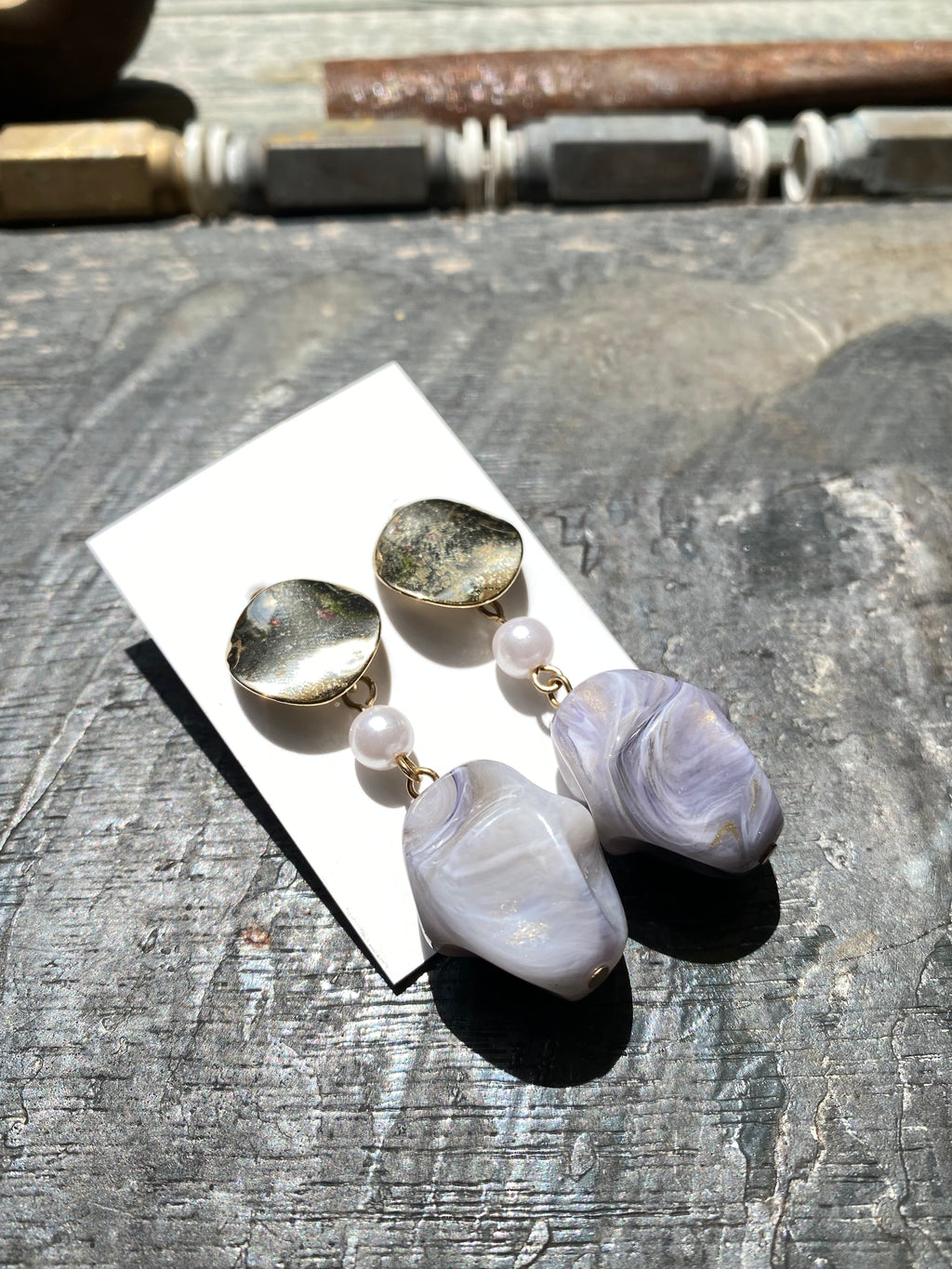 Gold-plated Drop Earrings