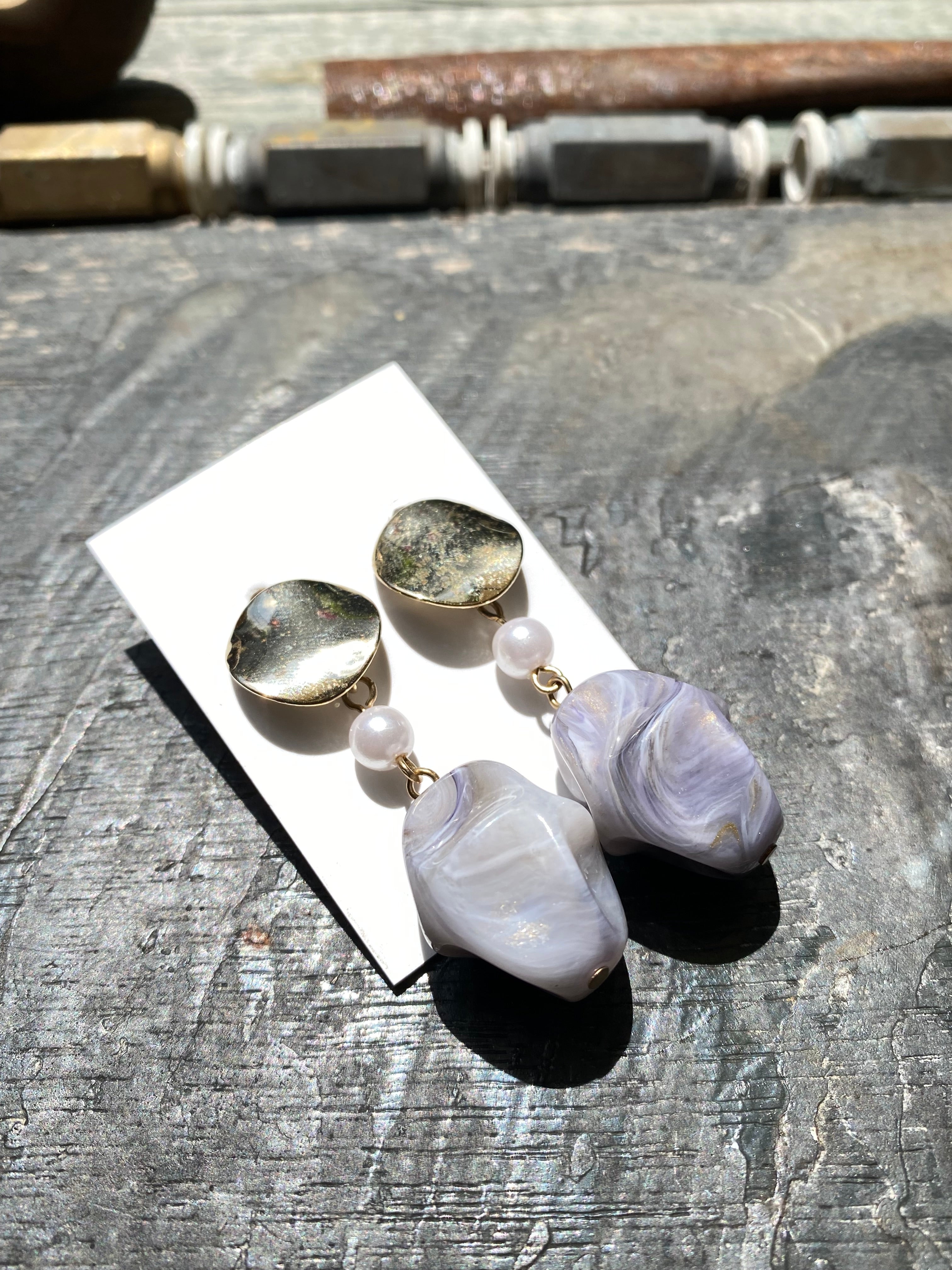 Gold-plated Drop Earrings