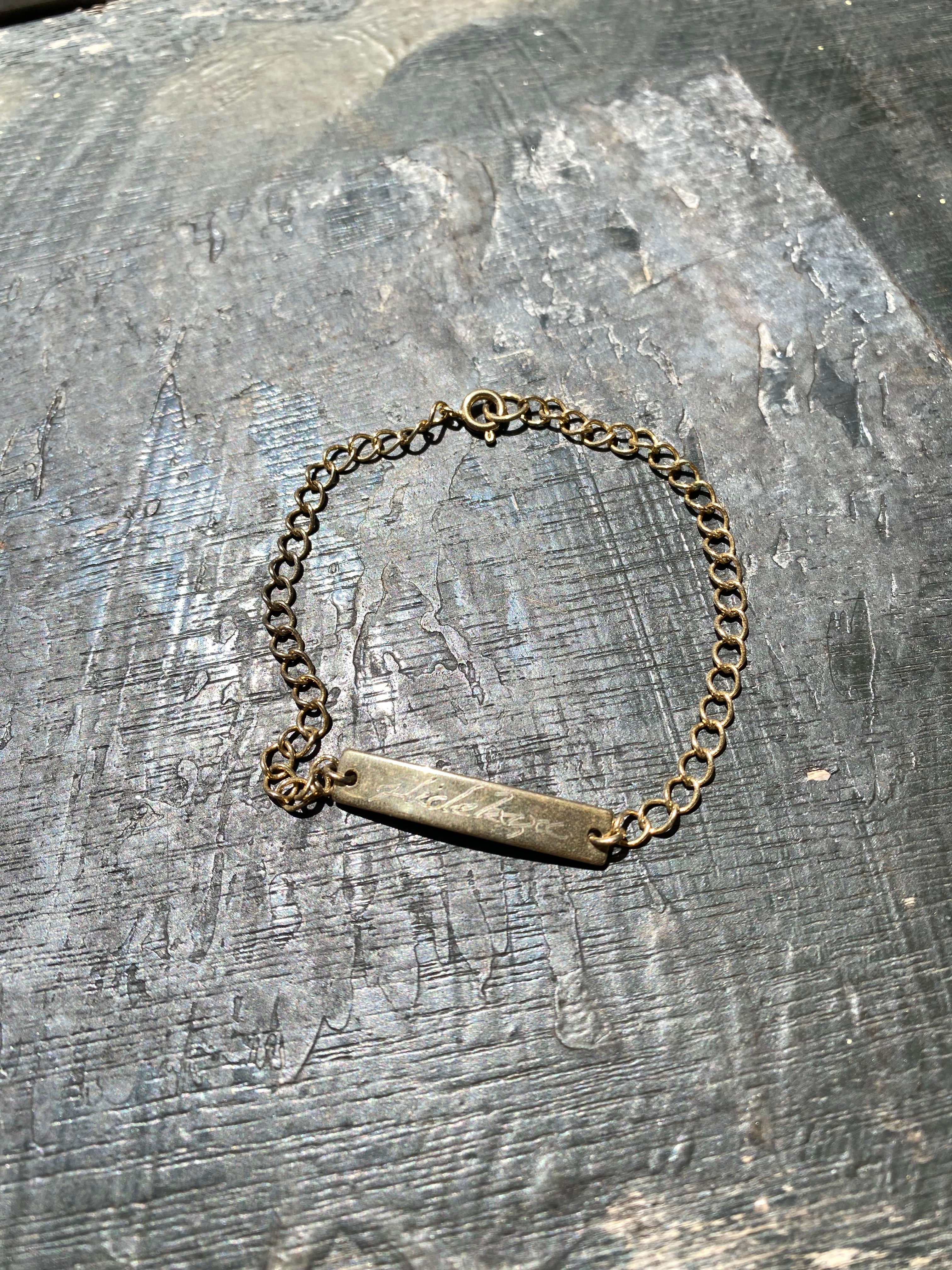 Vintage gold-tone Speidel ID Bracelet