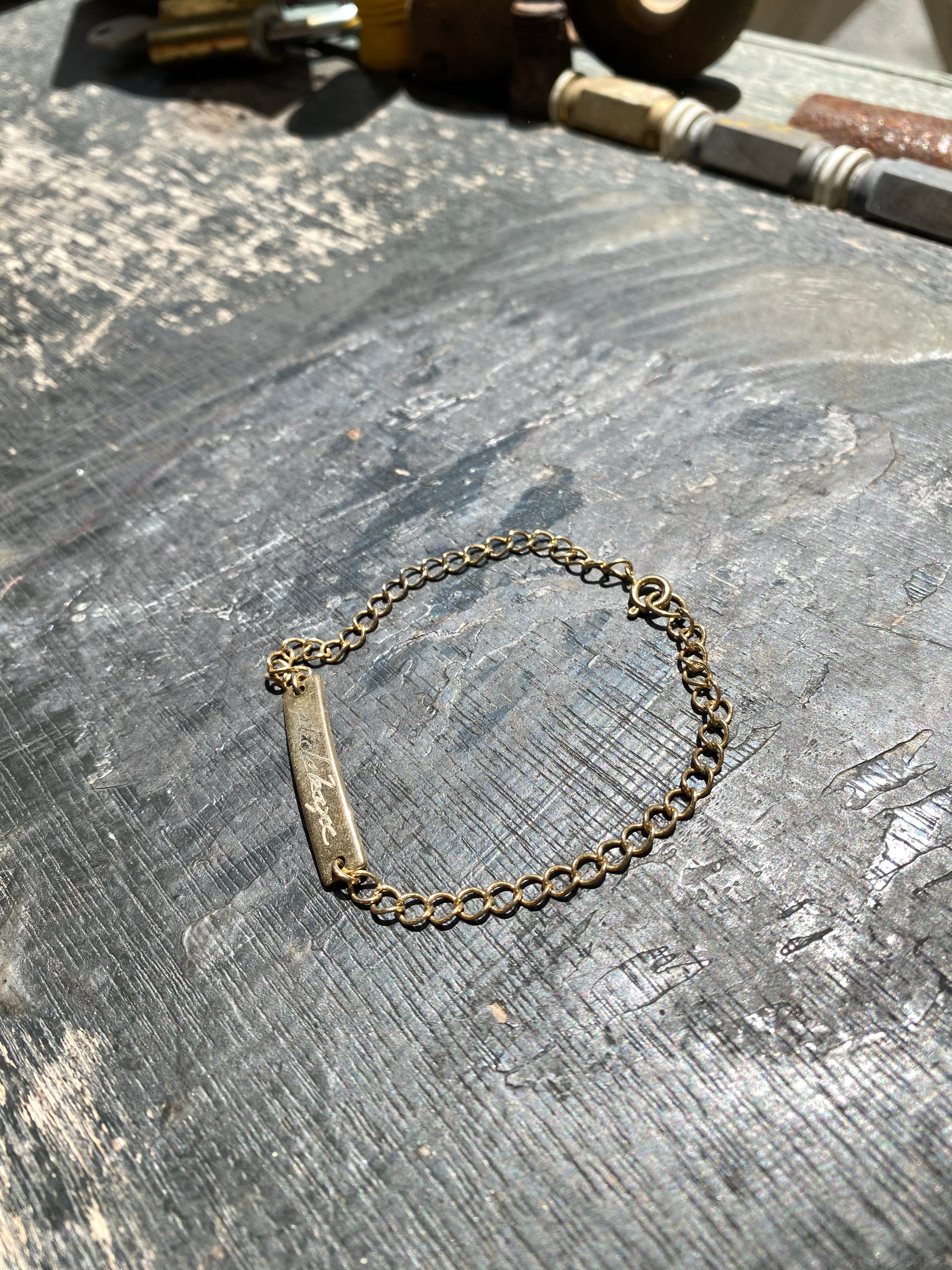 Vintage gold-tone Speidel ID Bracelet