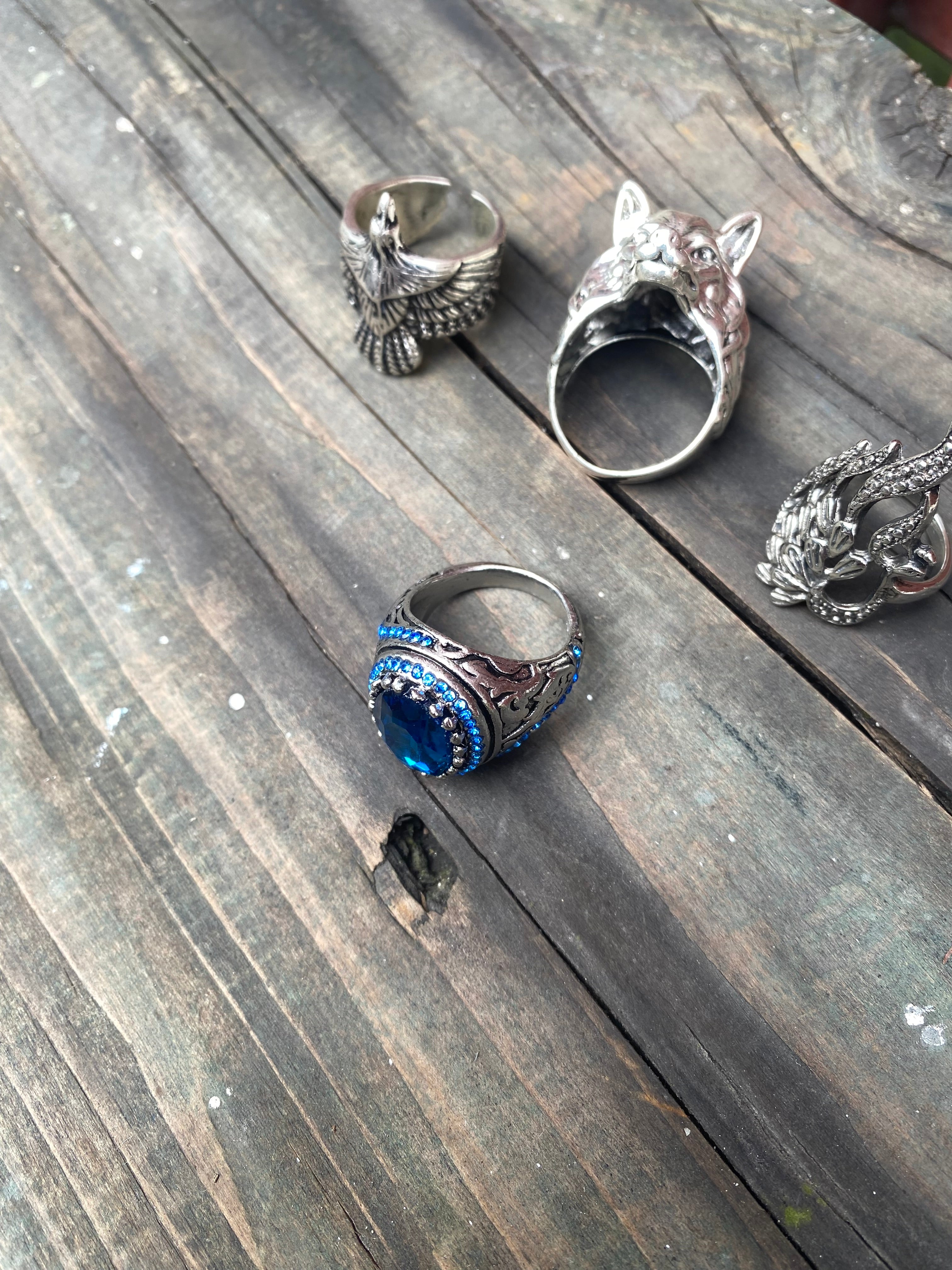 Vintage Blue Aquamarine Ring