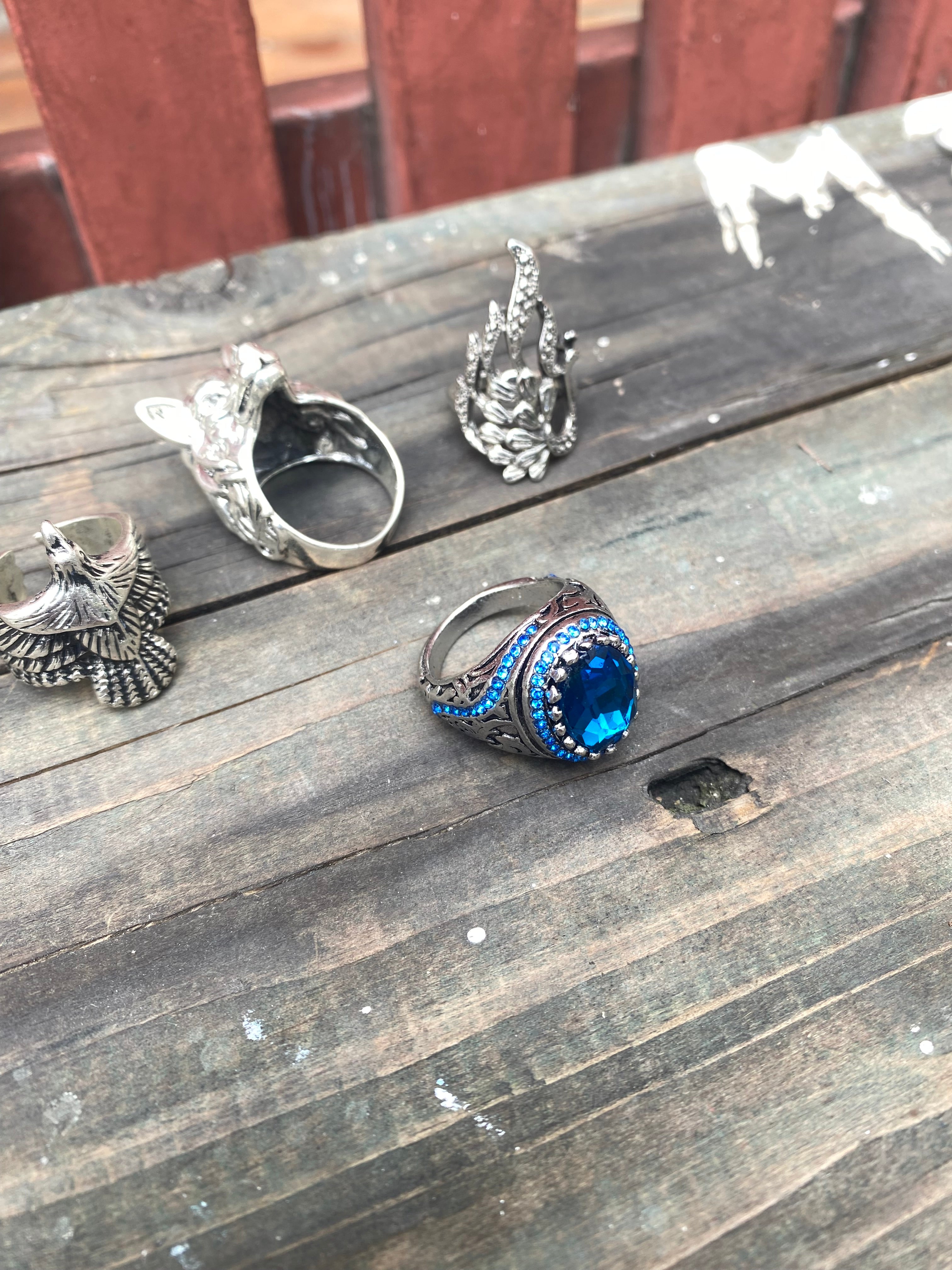 Vintage Blue Aquamarine Ring
