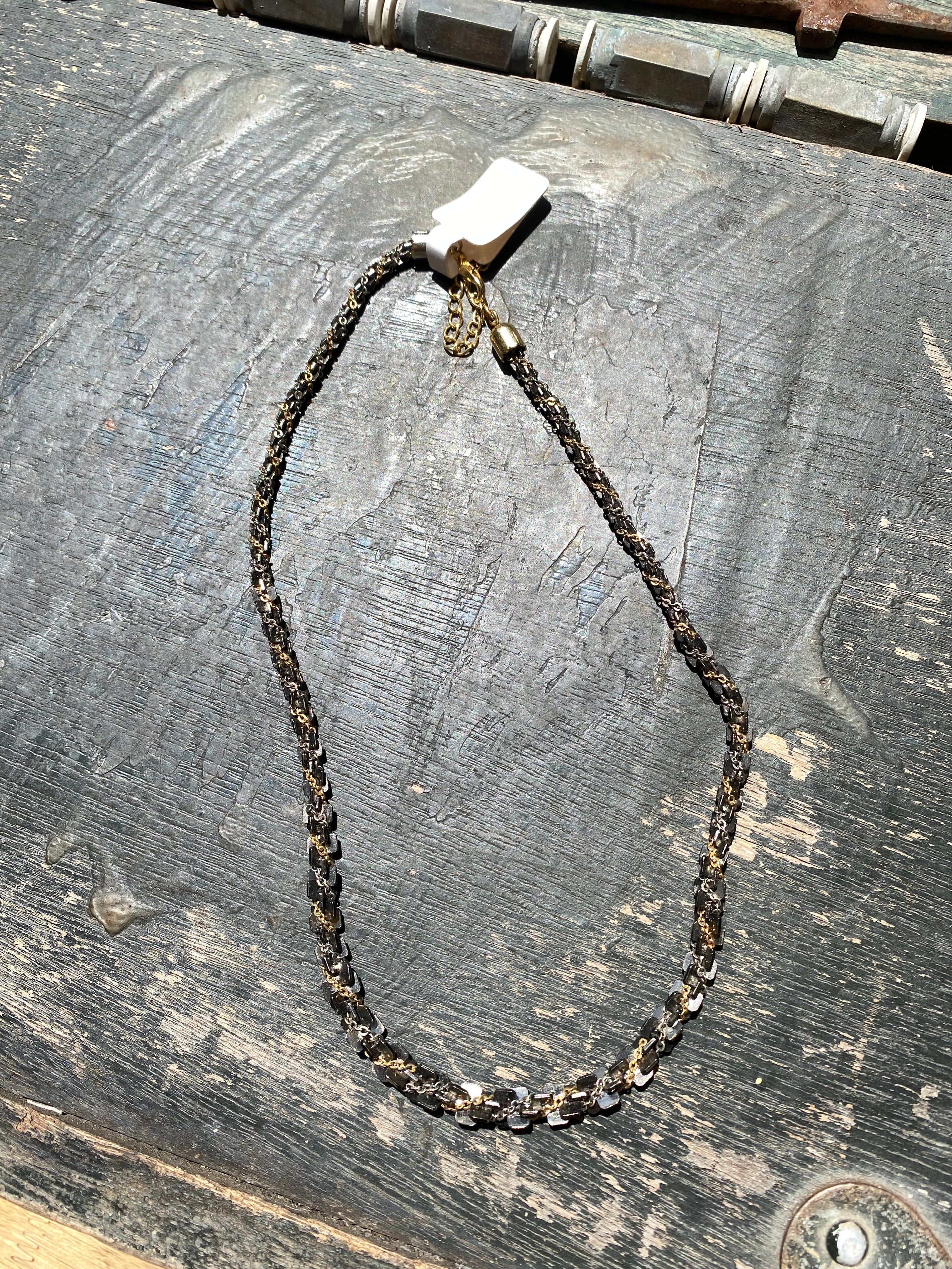 Vintage Twisted Chain Metal Necklace 02