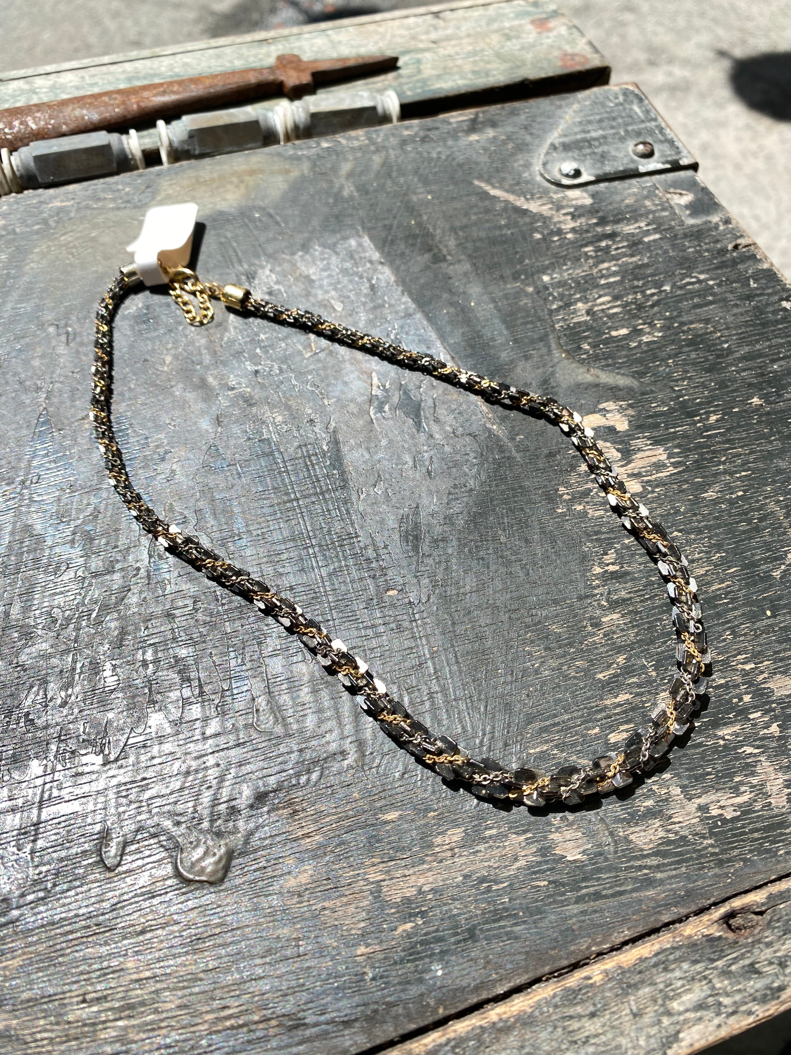 Vintage Twisted Chain Metal Necklace 02