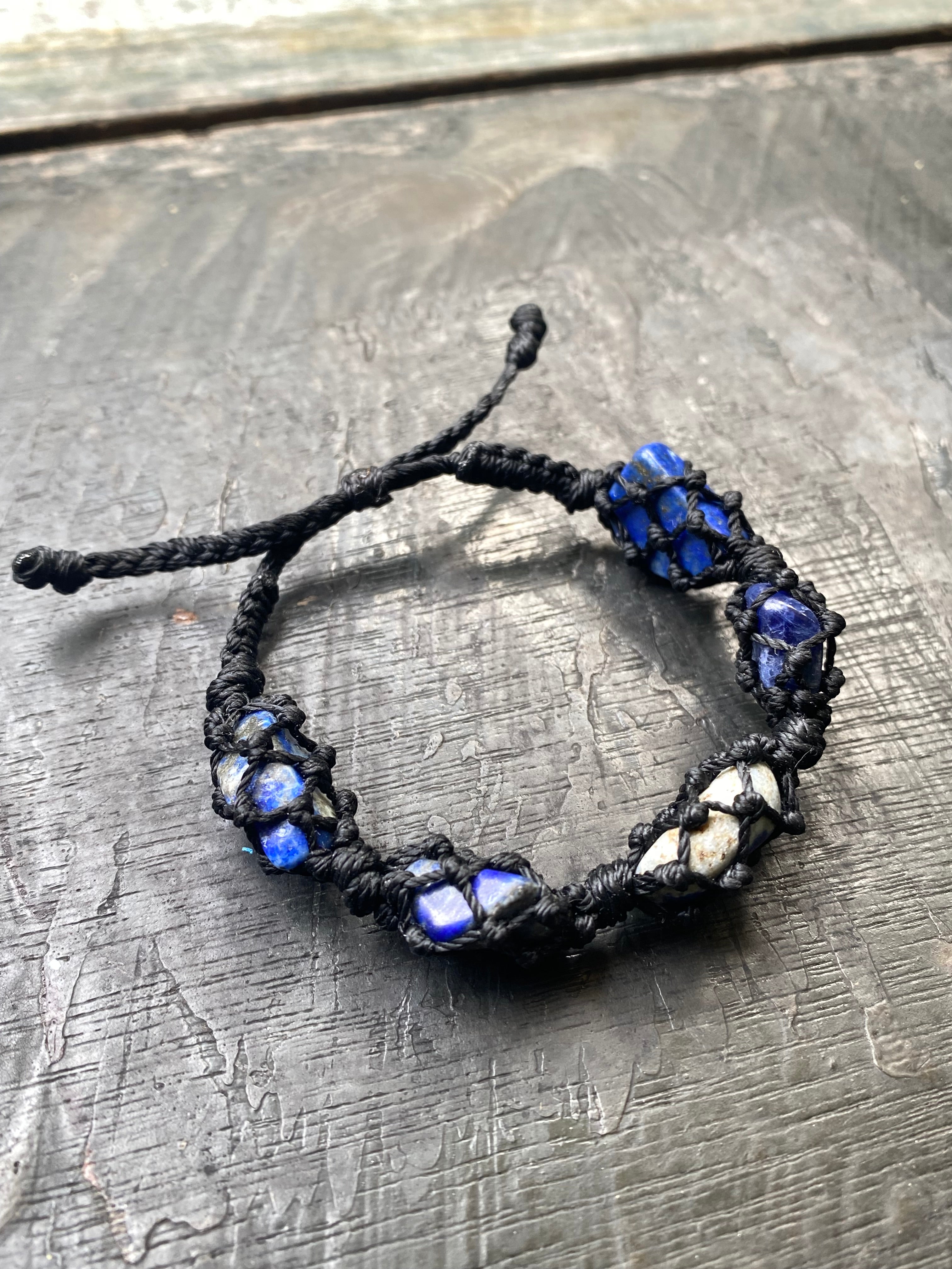 Lapis Lazuli Macrame Bracelets