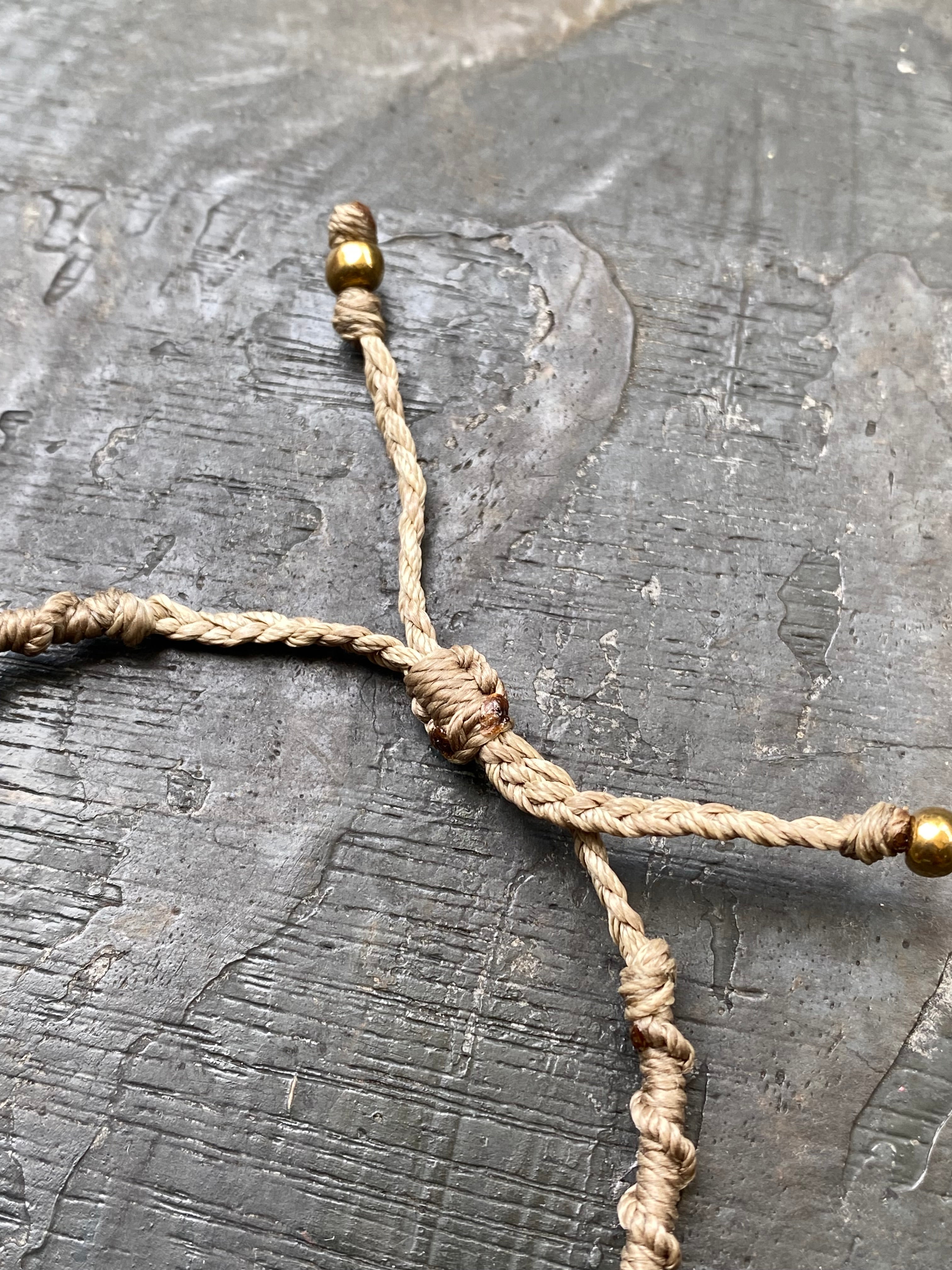 Coral Agate Macrame Bracelets